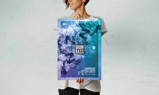 drum and bass party flyer, poster templates