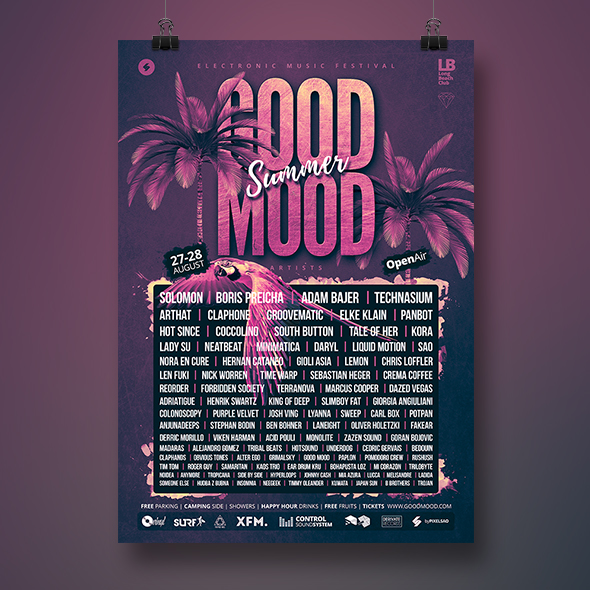 summer festival poster template