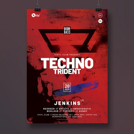 20 Techno Party Flyer Templates | Pixelsao Templates