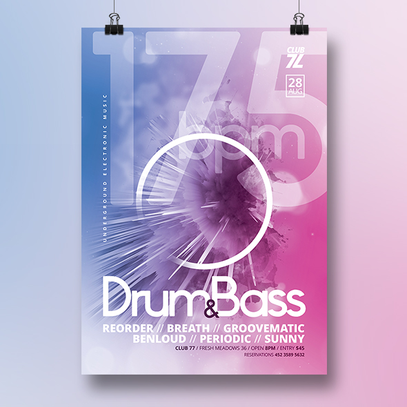 dnb party flyer template