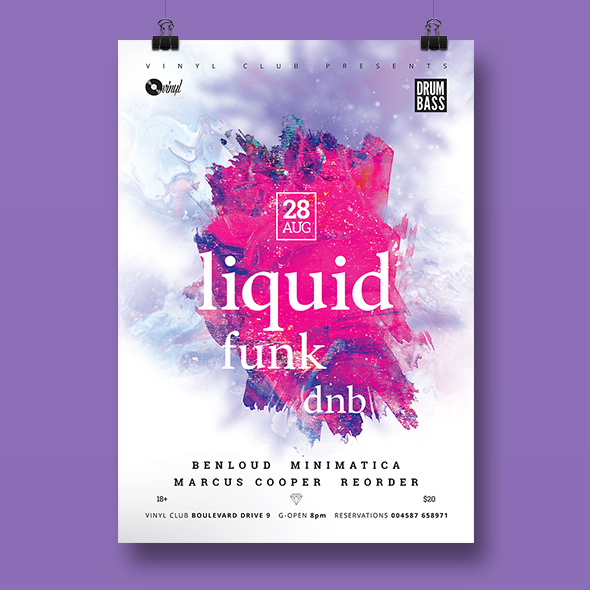 liquid dnb poster template