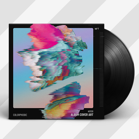 abstract album cover art nft