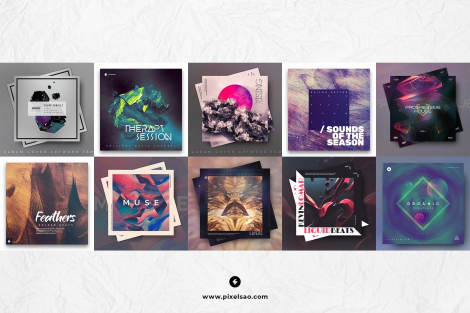 Electronic Music Album Covers – Big Bundles | Pixelsao Templates