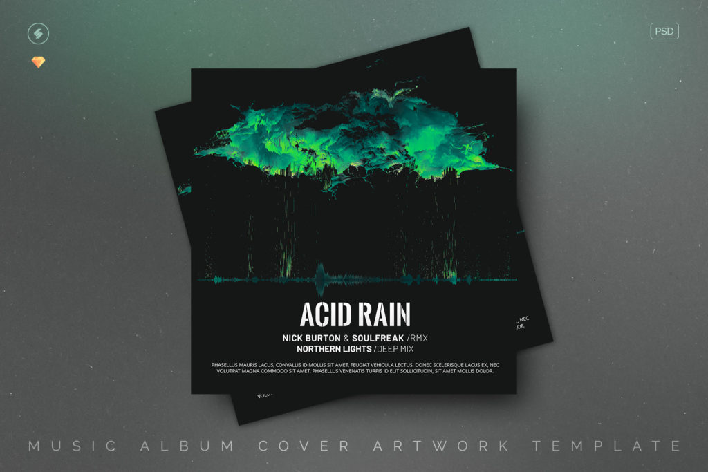 Acid Rain Album Cover Artwork PSD
