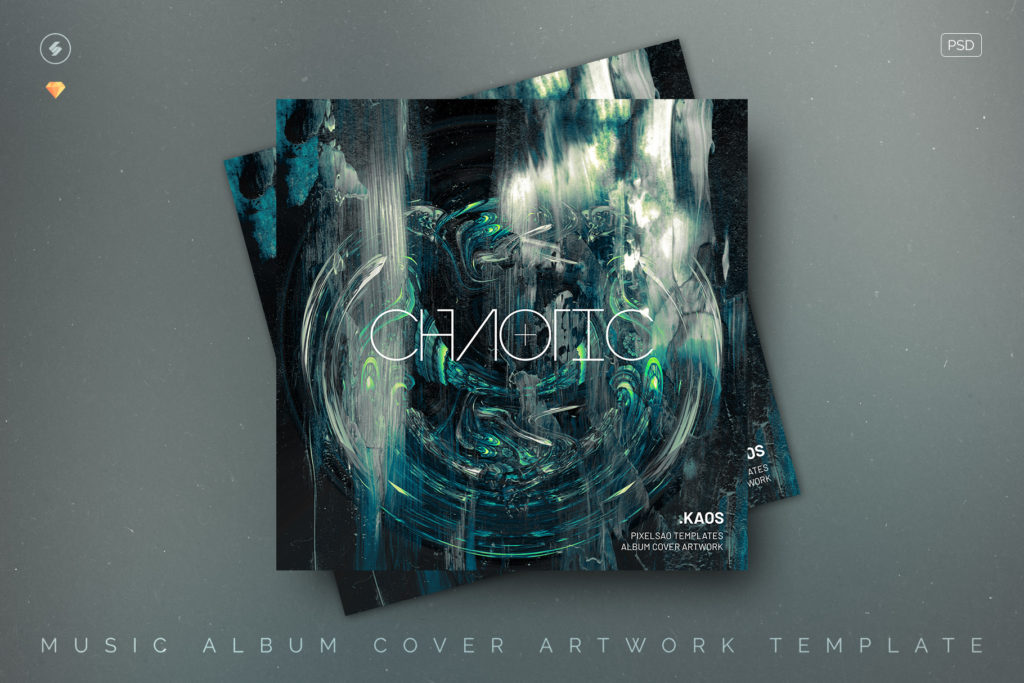Abstract album cover art template