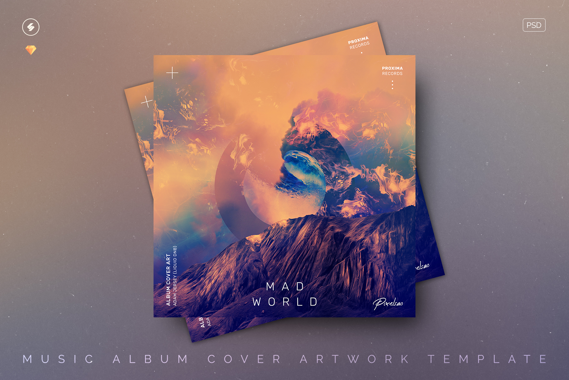 Mad World Album Cover Artwork Template