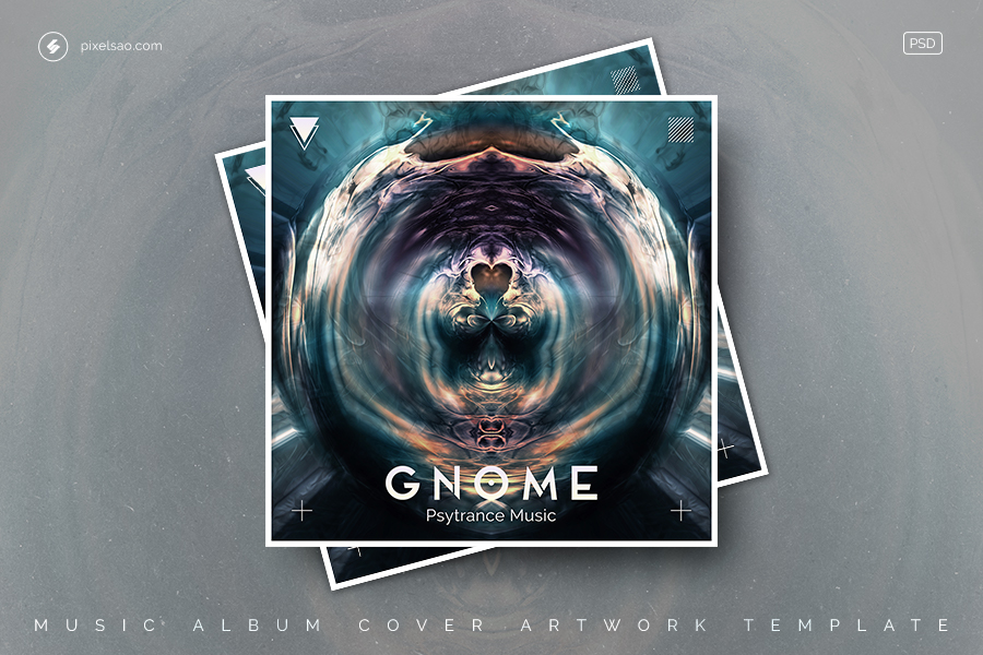 Gnome Psytrance Album Cover PSD