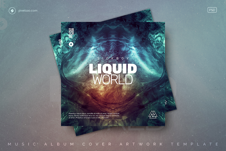 liquid world album cover art PSD