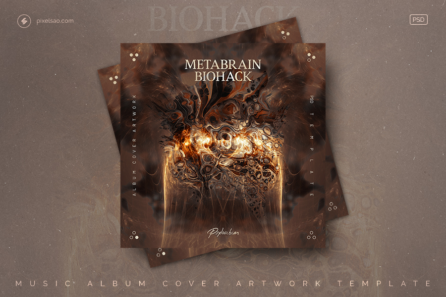 metabrain album cover psd template