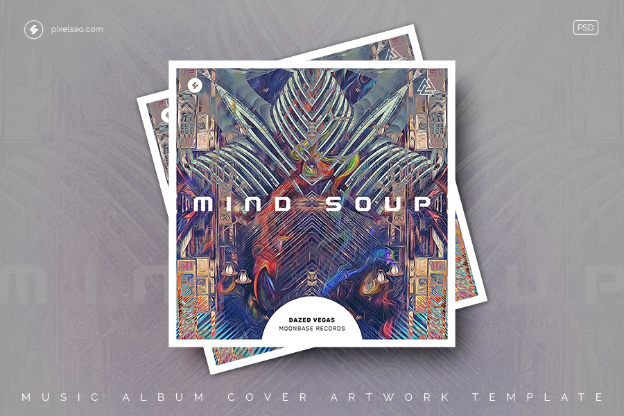 Mind Soup Abstract Art Album Cover PSD