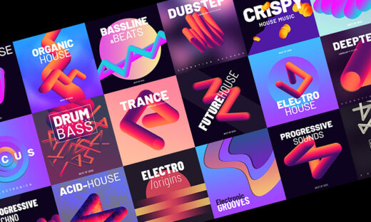 electronic music podcast cover templates