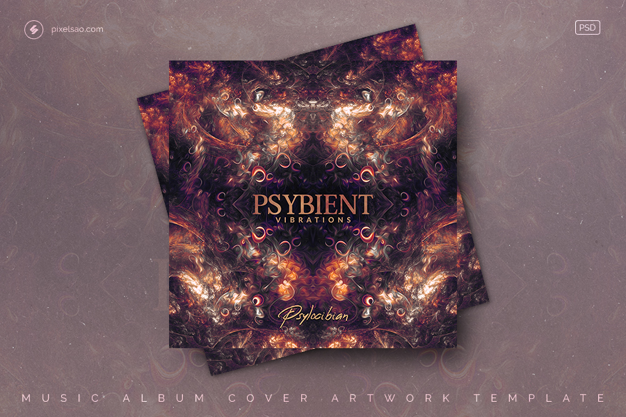 psybient album cover template