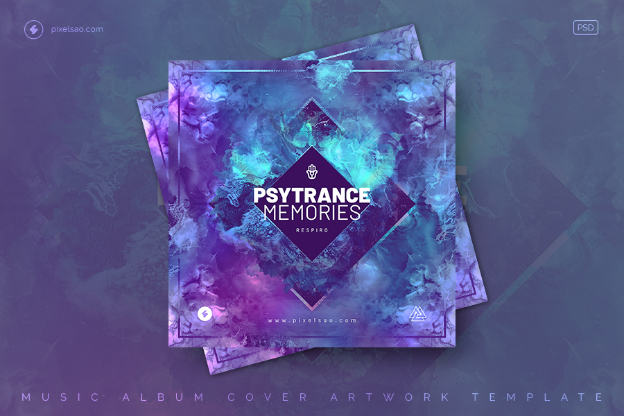 Psytrance abstract album cover art